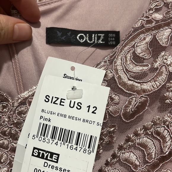 Brand New Quiz Pink Embroidery- high/low- off shoulder - Picture 4 of 5